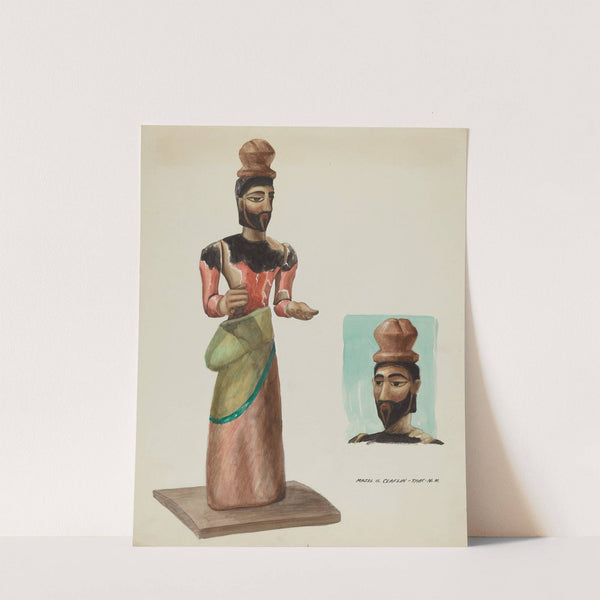 San Jose, Carved and Painted Wooden Santo by Majel G. Claflin