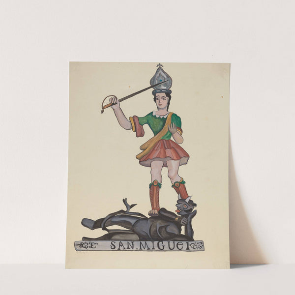 San Miguel - The Archangel and Satan by E. Boyd