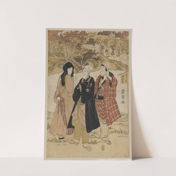 San yakusha kaian-ji no momijigari by Toyokuni Utagawa