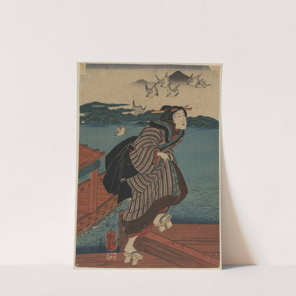 Sanbashi no onna (1844) by Utagawa Kuniyoshi