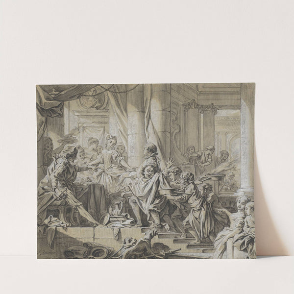 Sancho Fleeing from the Servants of the Duke (1735-1736) by François Boucher