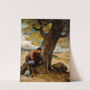 Sancho Pansa, unter einem Baum ausruhend (1860-1870) by Honoré Daumier