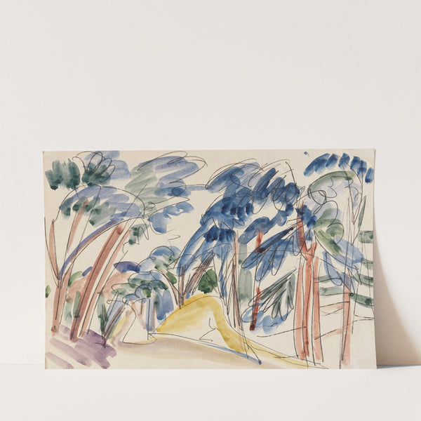 Sanddünen unter Bäumen (1912) by Ernst Ludwig Kirchner