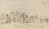Sandstorm in the Desert Overtaking a Caravan