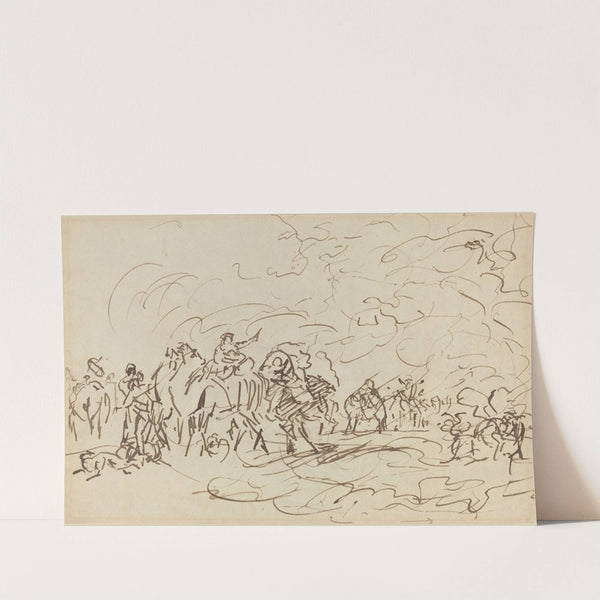 Sandstorm in the Desert Overtaking a Caravan by Johan Joseph Zoffany