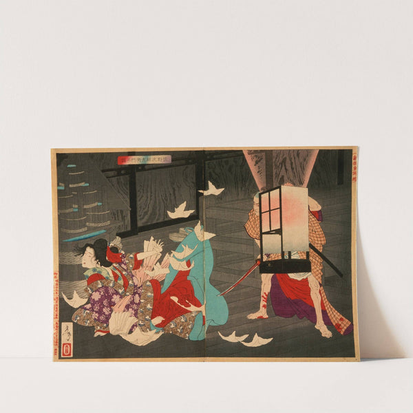Sano Jirōzaemon Murdering a Courtesan by Tsukioka Yoshitoshi
