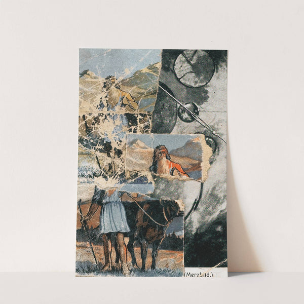 Sans Titre (Collagierte Bildpostkarte Das Kreisen) by Kurt Schwitters