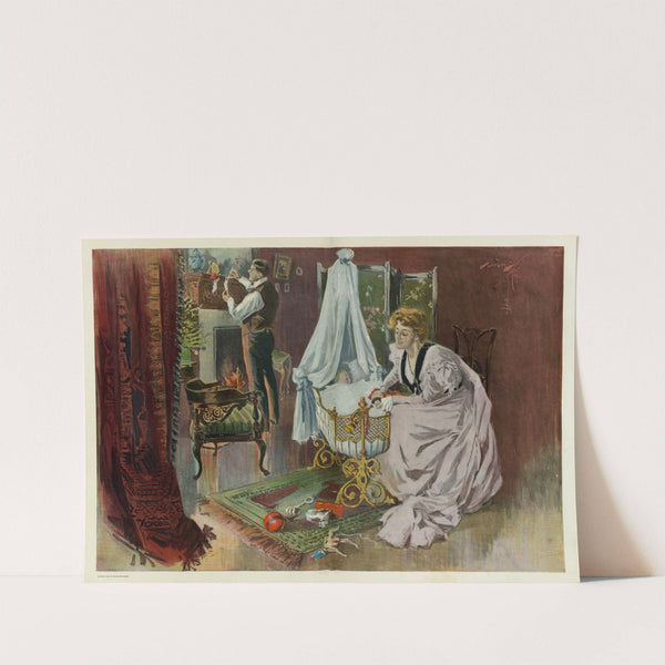 Santa Claus’s first visit (1899) by Harrison Fisher