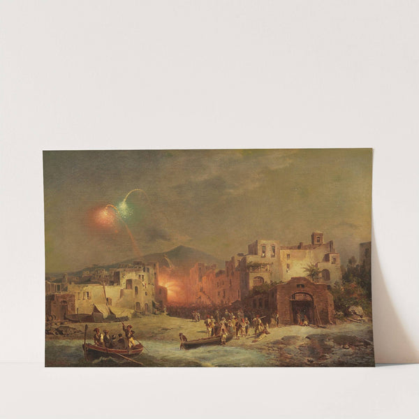 Santa Lucia Fest in Amalfi (Ca. 1870-1890) by Franz Richard Unterberger