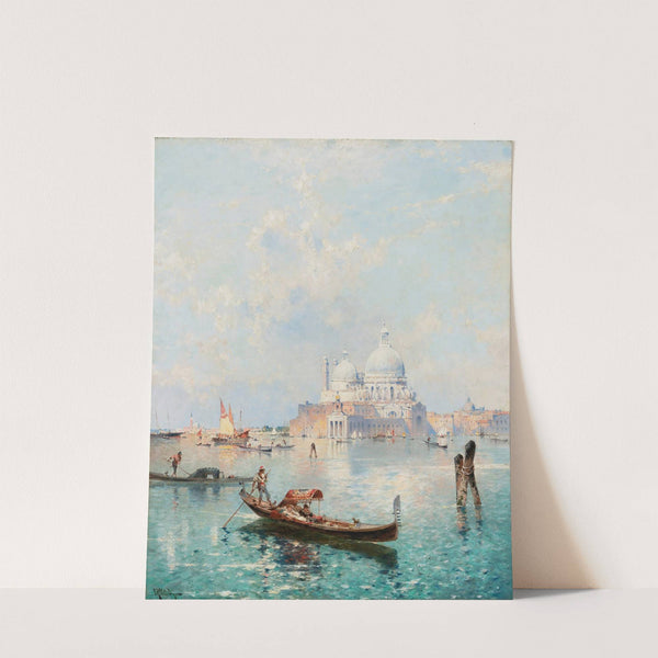 Santa Maria Della Salute On The Grand Canal by Franz Richard Unterberger