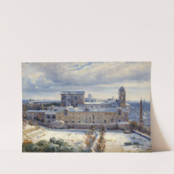 Santa Trinità dei Monti in the Snow by André Giroux