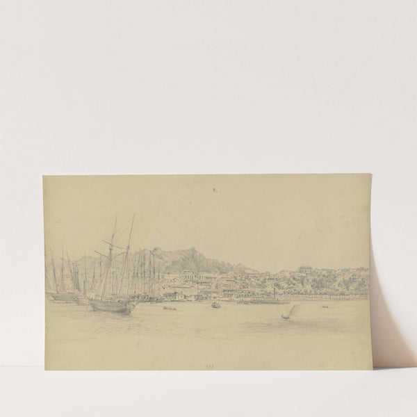 Santiago de Cuba vom Hafen aus (1853) by Adolf Hoeffler