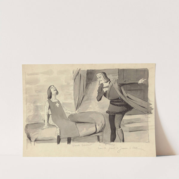 Sarah Bernhardt et De Max dans ‘Le procès de Jeanne d’Arc’ de Emile Moreau (1909) by Maurice Lourdey