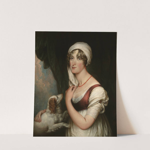 Sarah Trumbull with a Spaniel by John Trumbull