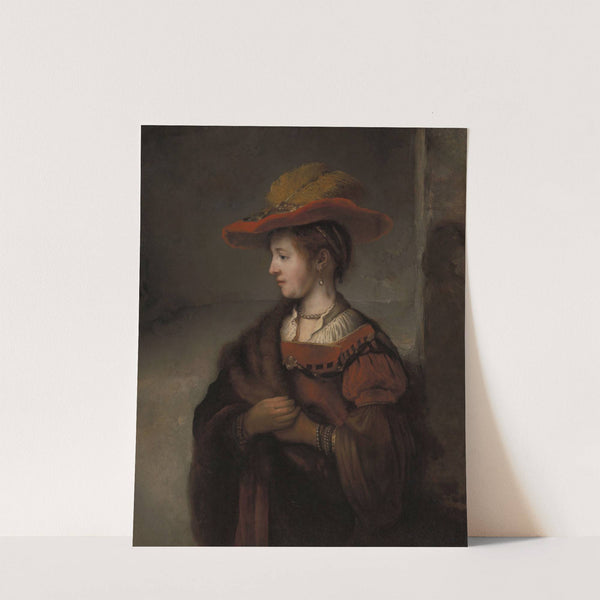 Saskia van Uylenburgh, the Artist Rembrandt’s Wife by Abraham Van Dijck