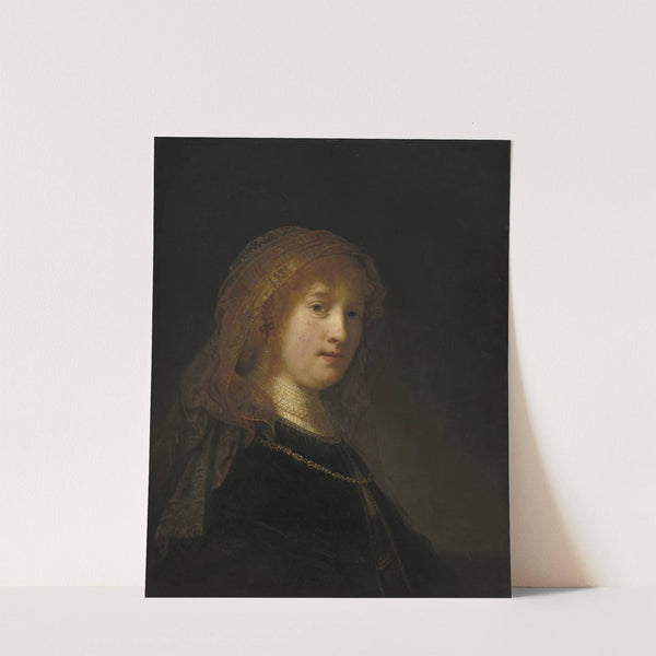 Saskia van Uylenburgh,the Wife of the Artist by Rembrandt van Rijn