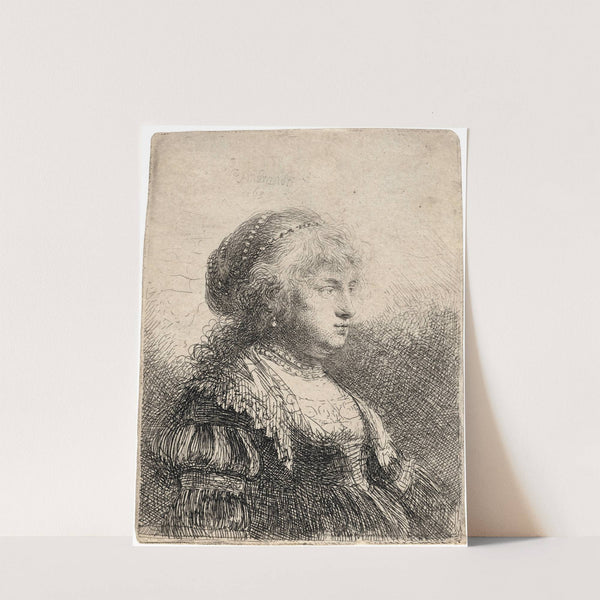 Saskia with Pearls in her Hair by Rembrandt van Rijn