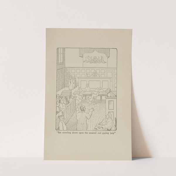 Sat scowling down upon the amazed and gaping jury (1922) by Hugh Lofting