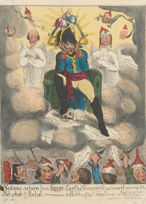 Satans, Return from Earth, Discovered in Council – With Belzebub and Belial — A Sketch after Fuseli