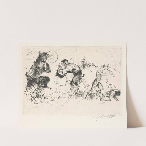 Saters, een nimf, een faun en een toom varkens (1923) by Lovis Corinth