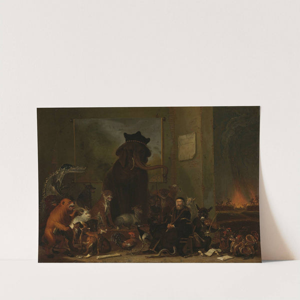 Satire on the trial of Johan van Oldenbarneveldt (1663) by Cornelis Saftleven