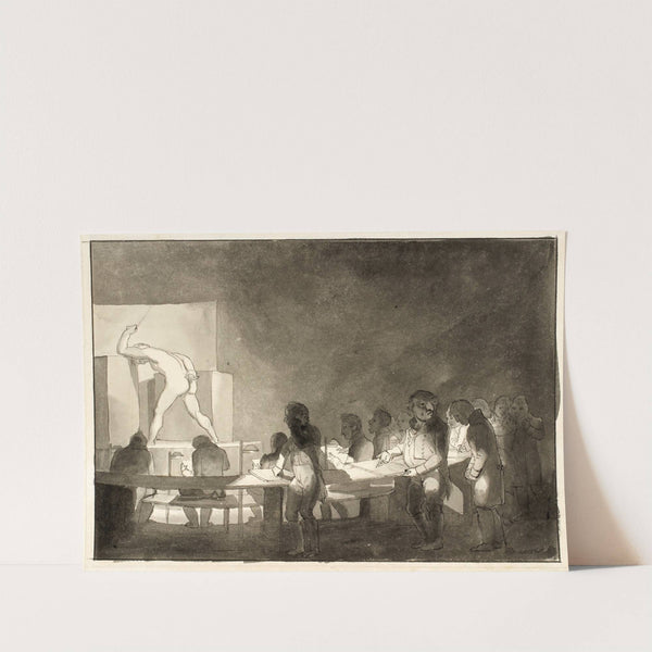 Satire over modelskolen på Kunstakademiet (1805) by Christoffer Wilhelm Eckersberg