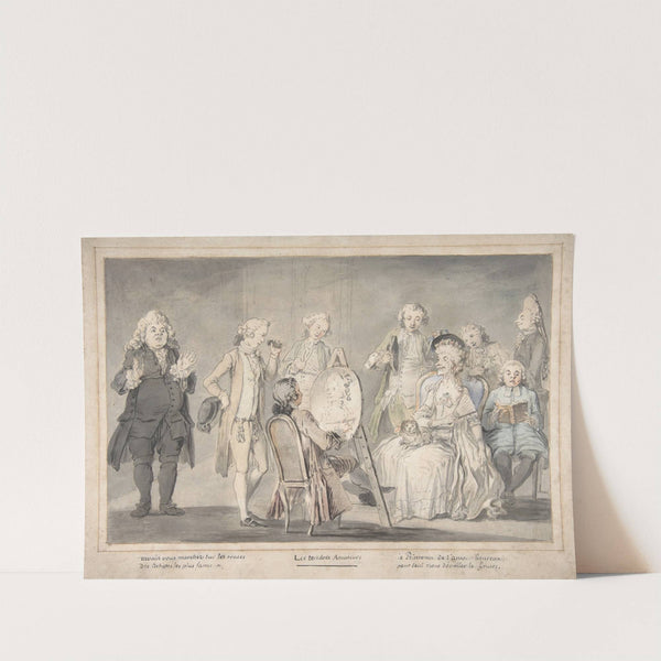 Satirical drawing; Artist Painting an Old Lady's Portrait by Pietro Antonio Novelli