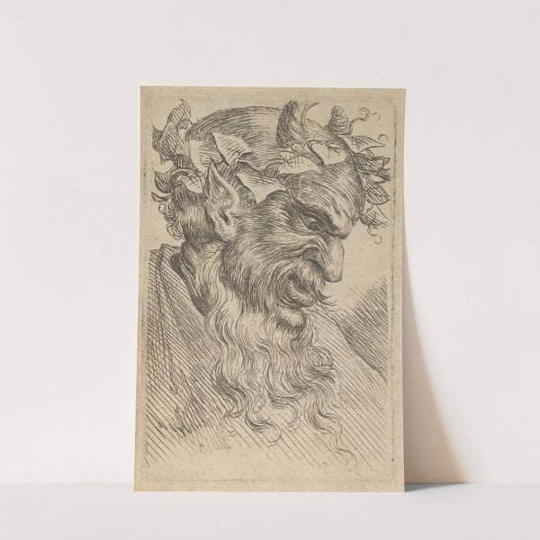 Satyr Mask with a Crown of Ivy (1635–1645) by François Chauveau