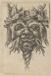 Satyr Mask with a Spiral-Shaped Beard and Ivy Grouped Around Each Horn (1635–1645)