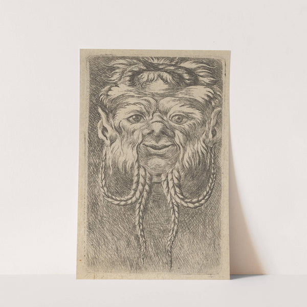 Satyr Mask with Overlapping Horns and Four Braided Strands of Beard (1635–1645) by François Chauveau