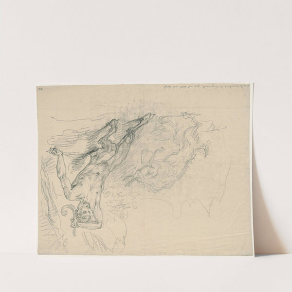 Satyr met kromstaf, bedreigd door een koppige bok by David Humbert de Superville