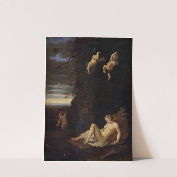 Satyr Spying on Sleeping Nymph, Antiope by Toussaint Gelton