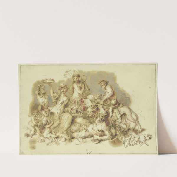 Satyrn und Mänaden an einer Panherme by Giovanni Benedetto Castiglione