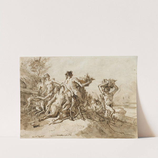 Satyrs Carrying Baskets of Provision for Their Families (ca. 1771–91) by Giovanni Domenico Tiepolo