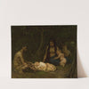 Satyr’s family (bringing up of Zeus) (1886) by Hans Thoma