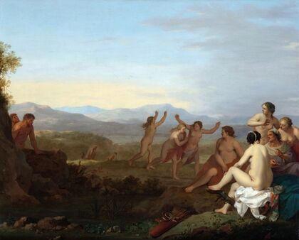 Satyrs Spying on Nymphs
