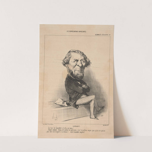 Saudi. The Tower of Arabia has come to the end . . . Voila Saudi hobbling by Honoré Daumier