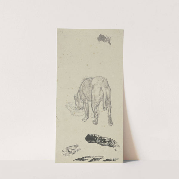 Saufender Hund, von hinten gesehen. by Ferdinand Fellner