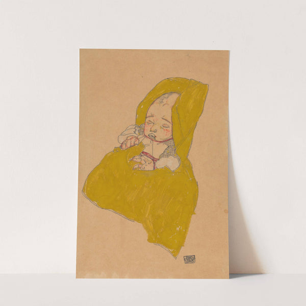 Säugling im Wickelpolster (1984) by Egon Schiele
