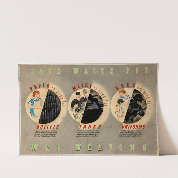 Save waste for war weapons (between 1939 and 1946) by Abram Games