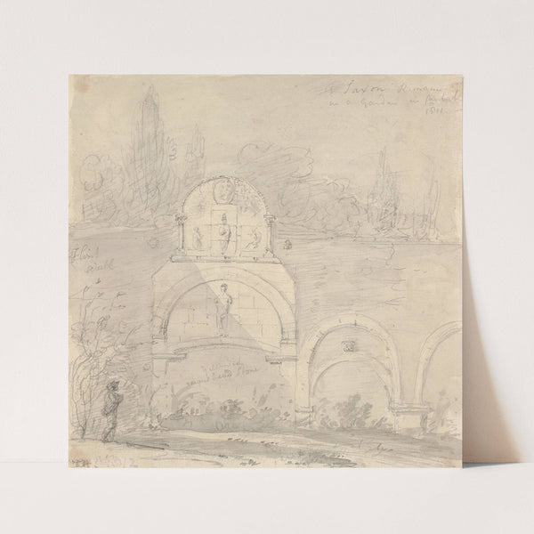 Saxon Remains in a Garden in Canterbury (1811) by Thomas Hastings