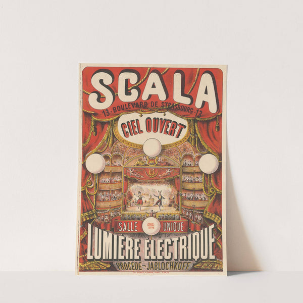 Scala… Ciel ouvert. Salle éclairée à la lumière électrique (1879) by Imp. Charles Lévy