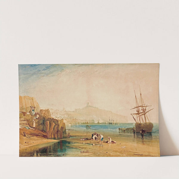 Scarborough town and castle; morning; boys catching crabs (circa 1810) by Joseph Mallord William Turner