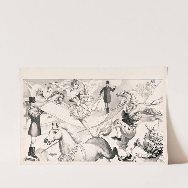 Scarf act by bareback rider. Clowns and dynamite (1900) by Russell, Morgan & Co.