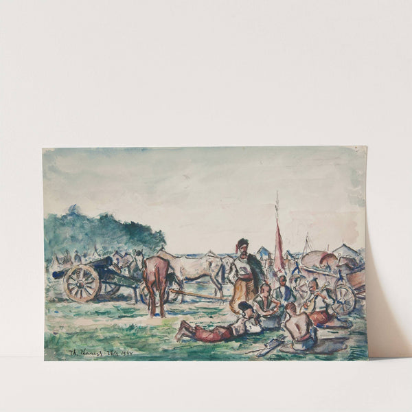 Scena historyczna - odpoczynek taboru kozackiego by Ivan Ivanec