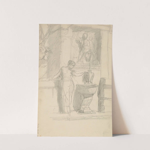 scena idylliczna przy źródle by Henryk Siemiradzki