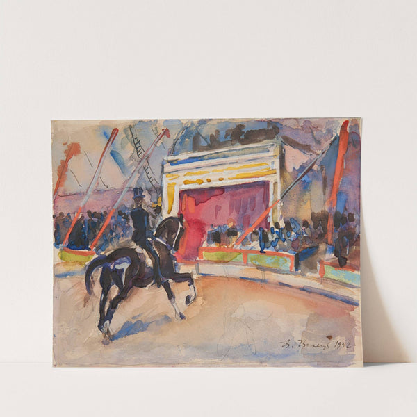 Scena z cyrku - jeździec na koniu by Ivan Ivanec