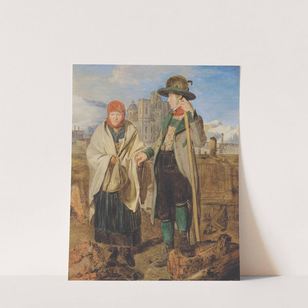 Scene after the fire of Mariazell (1827) by Ferdinand Georg Waldmüller