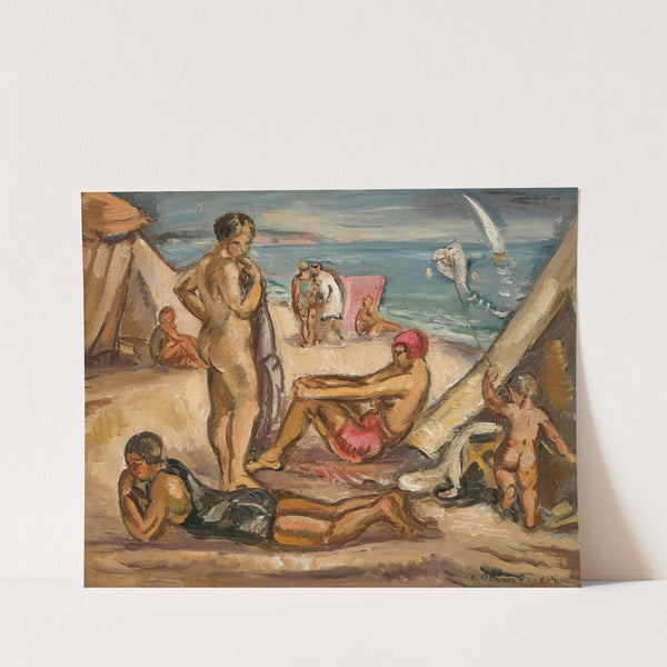 Scène Animée; Baigneuses, Le Cerf Volant by Emile Othon Friesz