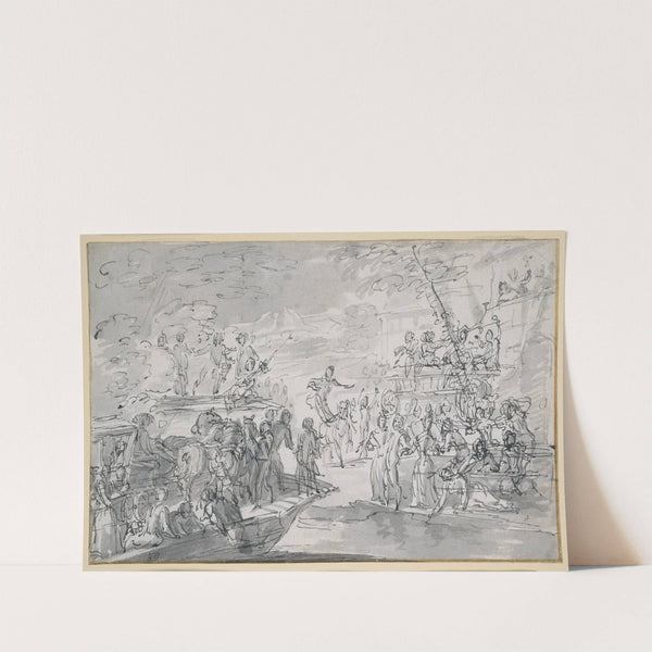 Scene at the fair (ca. 1700 – 1720) by Claude Gillot